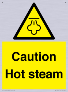 Caution Hot steam